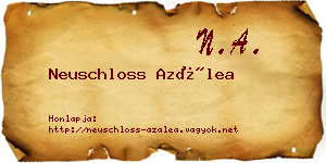Neuschloss Azálea névjegykártya
